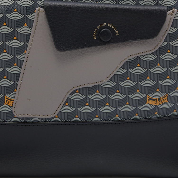 Pre Owned Faure Le Page Multicolor Coated Canvas and Leather Wristlet Clutch