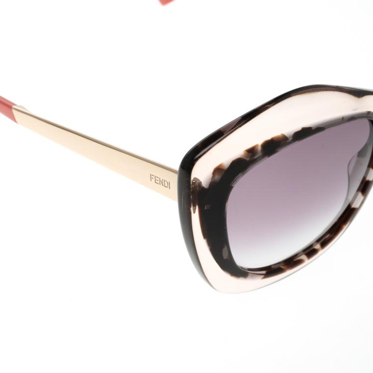Pre Owned Fendi Black/Gold FF 0029/S Cat Eye Sunglasses