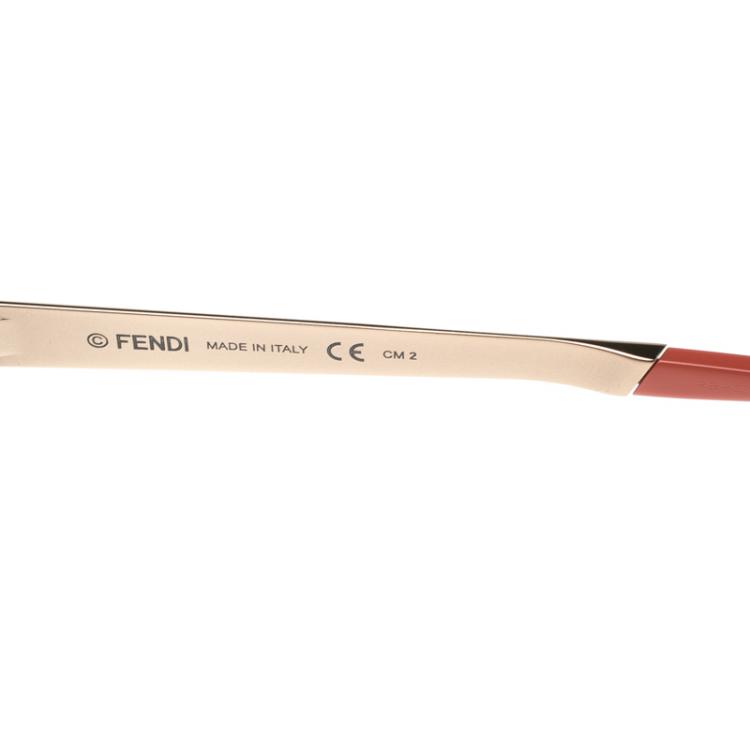 Pre Owned Fendi Black/Gold FF 0029/S Cat Eye Sunglasses