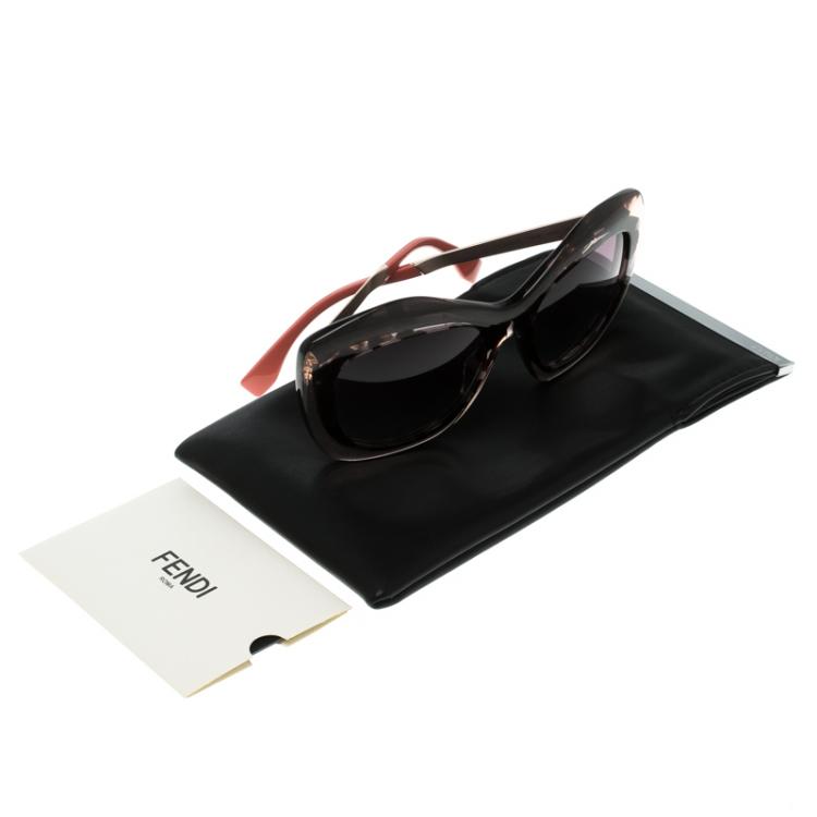 Pre Owned Fendi Black/Gold FF 0029/S Cat Eye Sunglasses