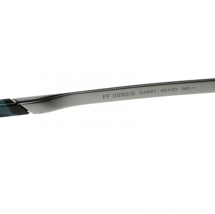 Pre Owned Fendi Black FF0090/S Round Sunglasses