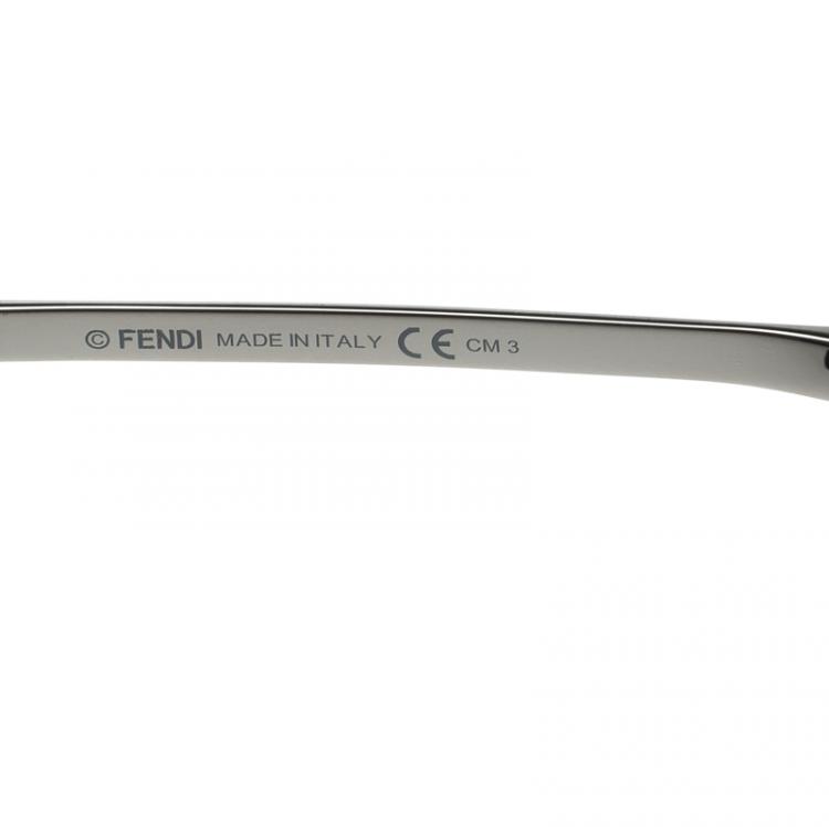 Pre Owned Fendi Black FF0090/S Round Sunglasses