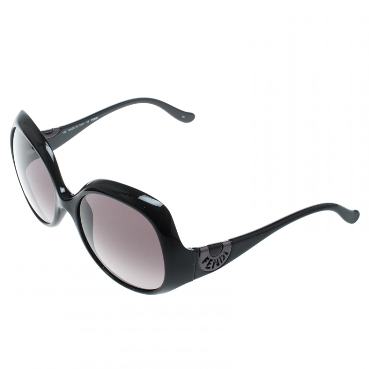 Pre Owned Fendi Black Gradient FS5143 Oversized Sunglasses