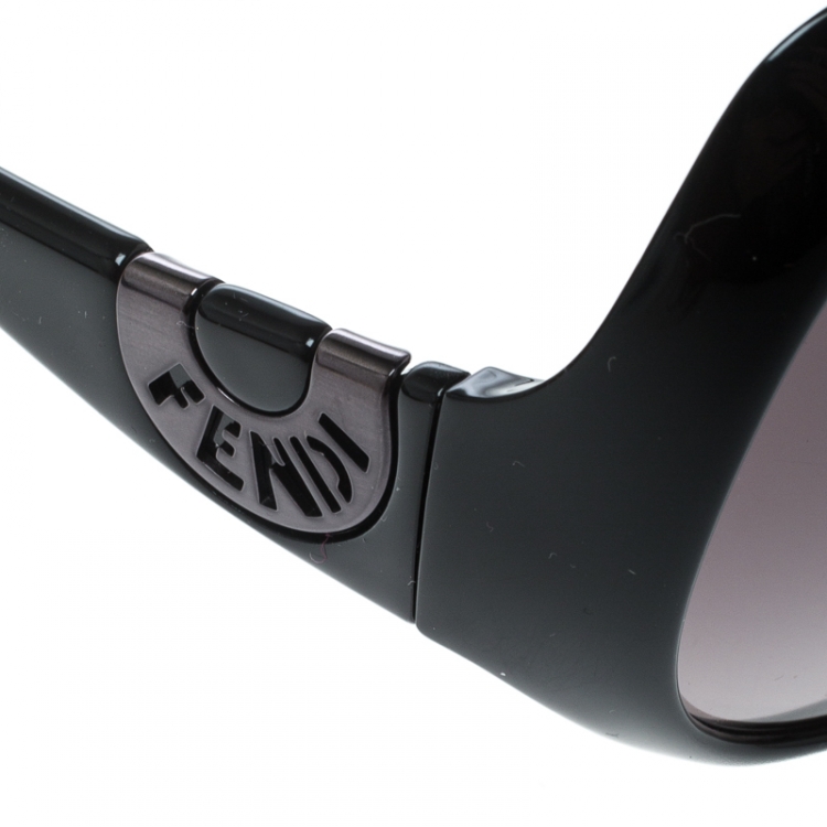 Pre Owned Fendi Black Gradient FS5143 Oversized Sunglasses