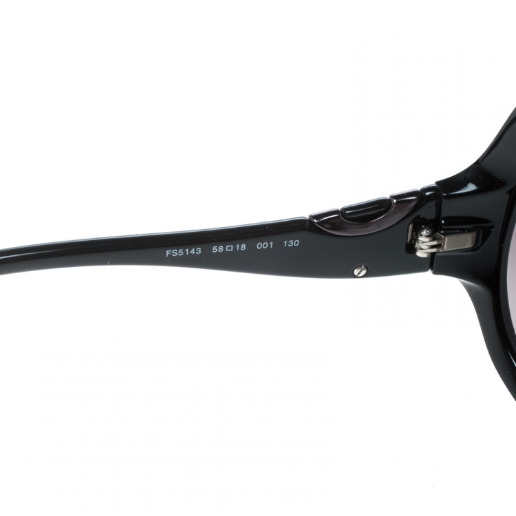 Pre Owned Fendi Black Gradient FS5143 Oversized Sunglasses
