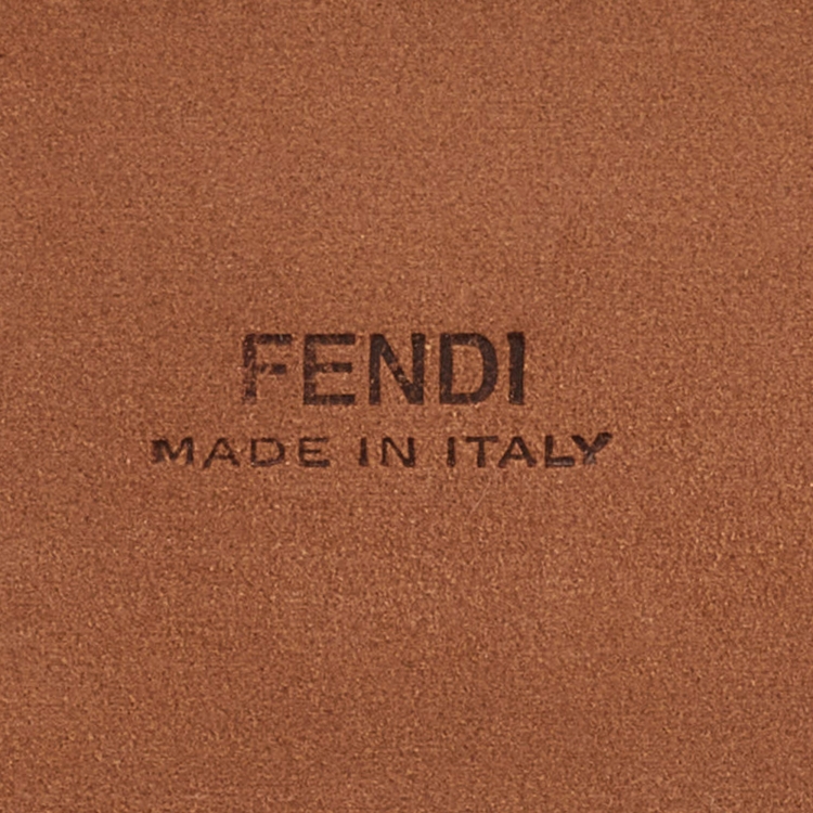 Pre Owned Fendi Black Zucca Leather F is Fendi Belt 90CM
