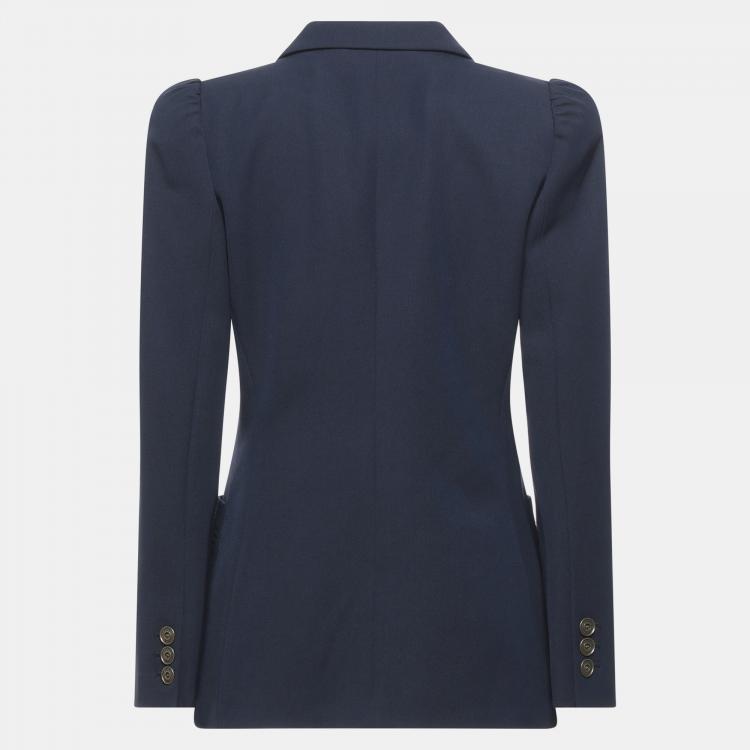 Pre Owned Fendi Navy Blue Virgin Wool Blazer M (IT 42)