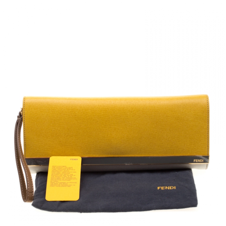Pre Owned Fendi Multicolor Leather Rush Wrislet Clutch
