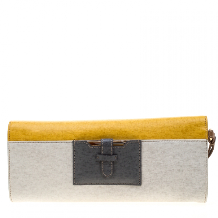Pre Owned Fendi Multicolor Leather Rush Wrislet Clutch