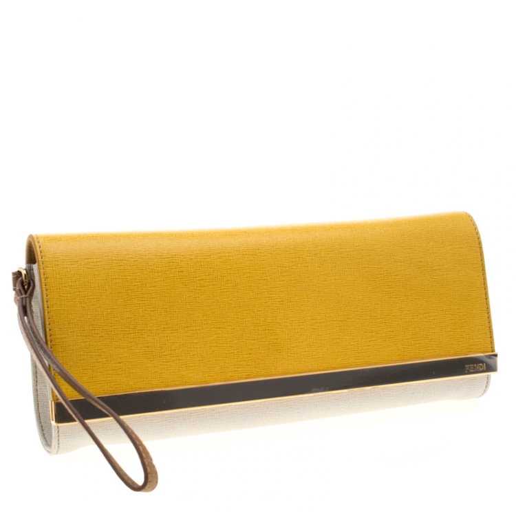 Pre Owned Fendi Multicolor Leather Rush Wrislet Clutch