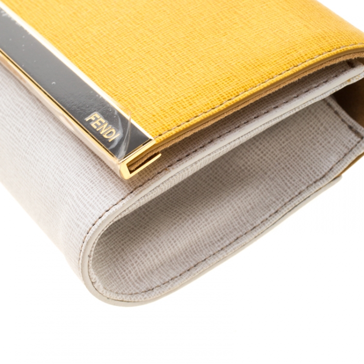 Pre Owned Fendi Multicolor Leather Rush Wrislet Clutch
