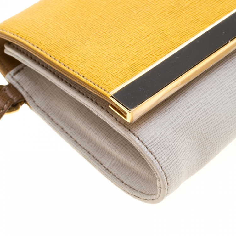 Pre Owned Fendi Multicolor Leather Rush Wrislet Clutch