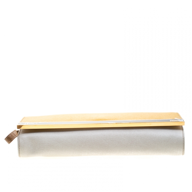 Pre Owned Fendi Multicolor Leather Rush Wrislet Clutch