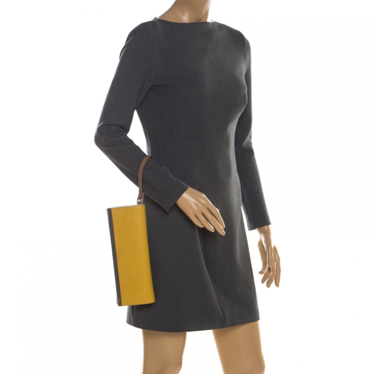 Pre Owned Fendi Multicolor Leather Rush Wrislet Clutch
