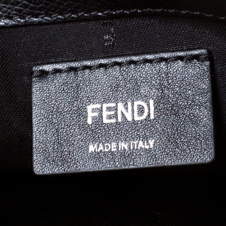 Pre Owned Fendi Black Leather Wallet on Chain