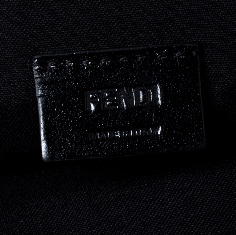 Pre Owned Fendi Black Saffiano Leather Karlito Clutch