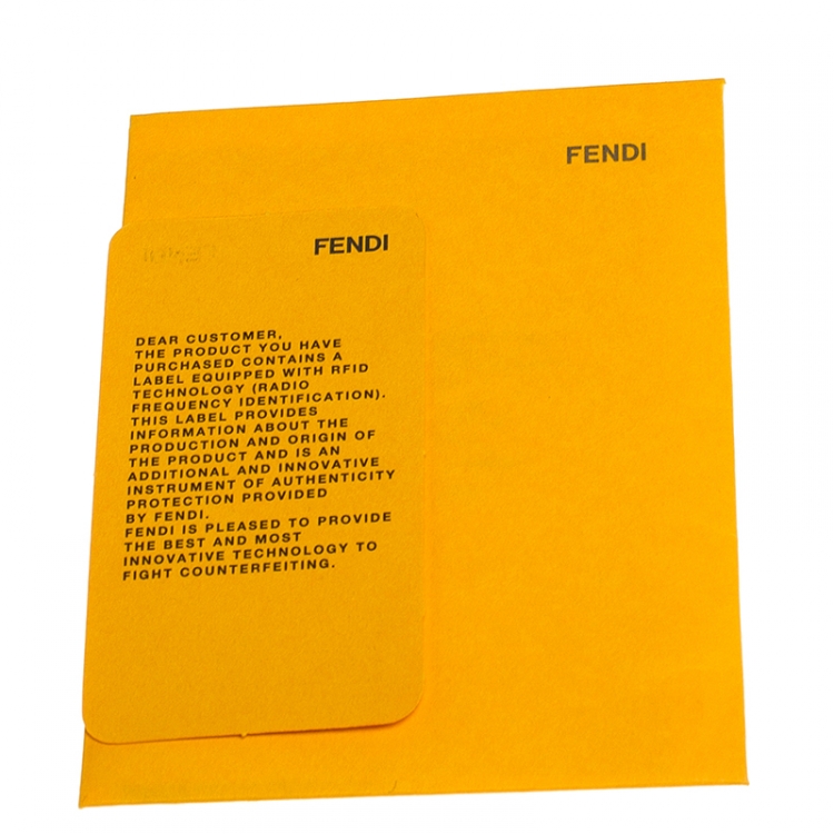 Pre Owned Fendi Tobacco Ombre Zucca Coated Canvas Clutch