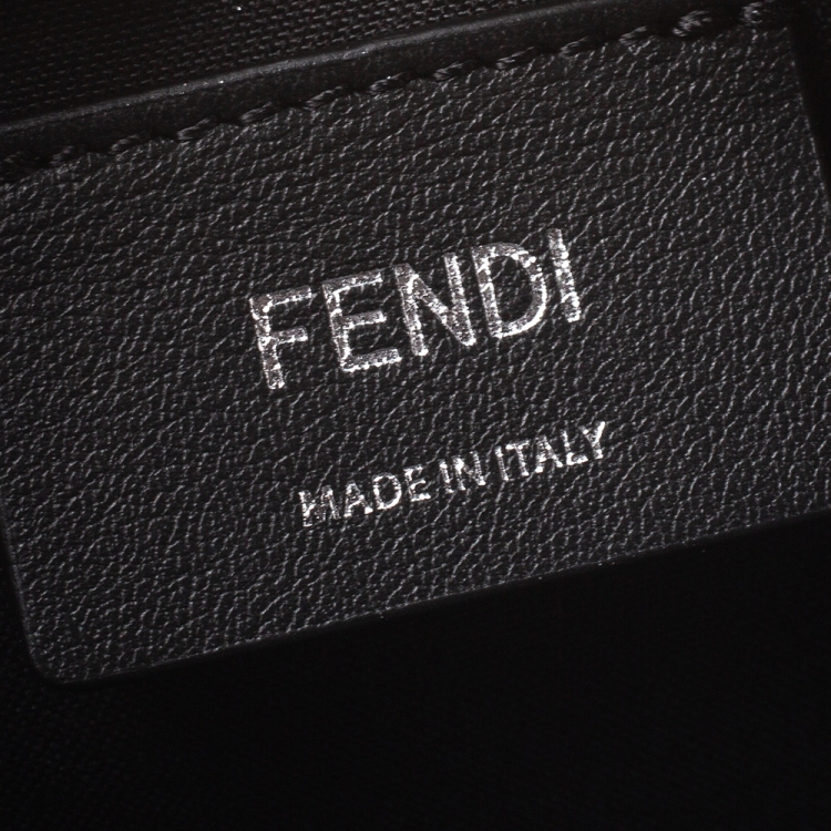 Pre Owned Fendi Black Leather Wallet on Chain