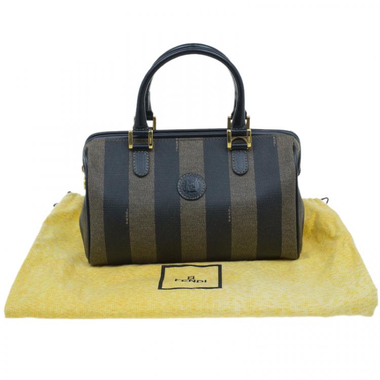 مملوكة مسبقًا Fendi Black Pequin Tote boston Bag