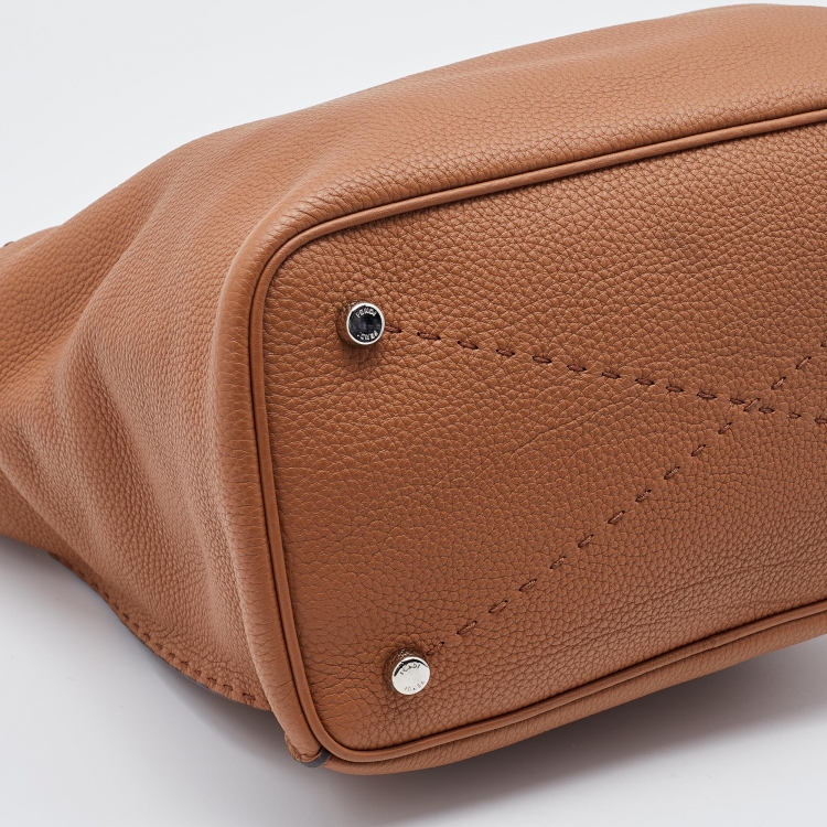 مملوكة مسبقًا Fendi Brown Leather Large Anna Shoulder Bag