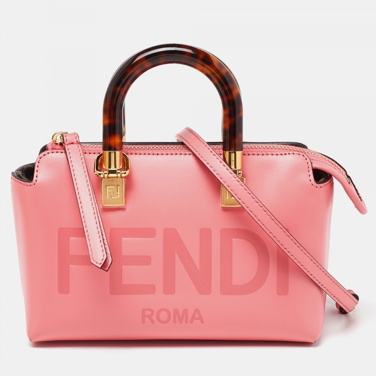 Pre Owned Fendi Pink Leather Mini By The Way Bag