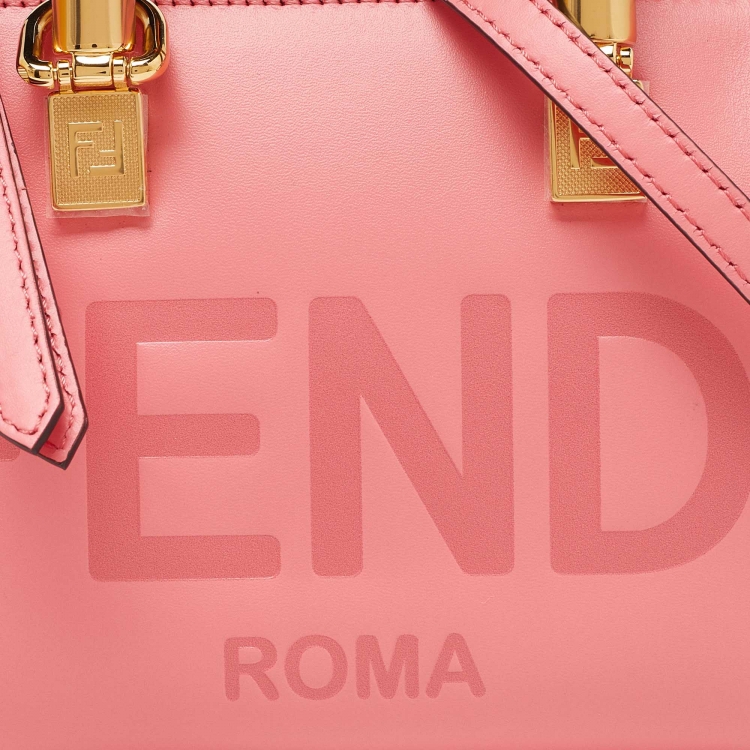 Pre Owned Fendi Pink Leather Mini By The Way Bag