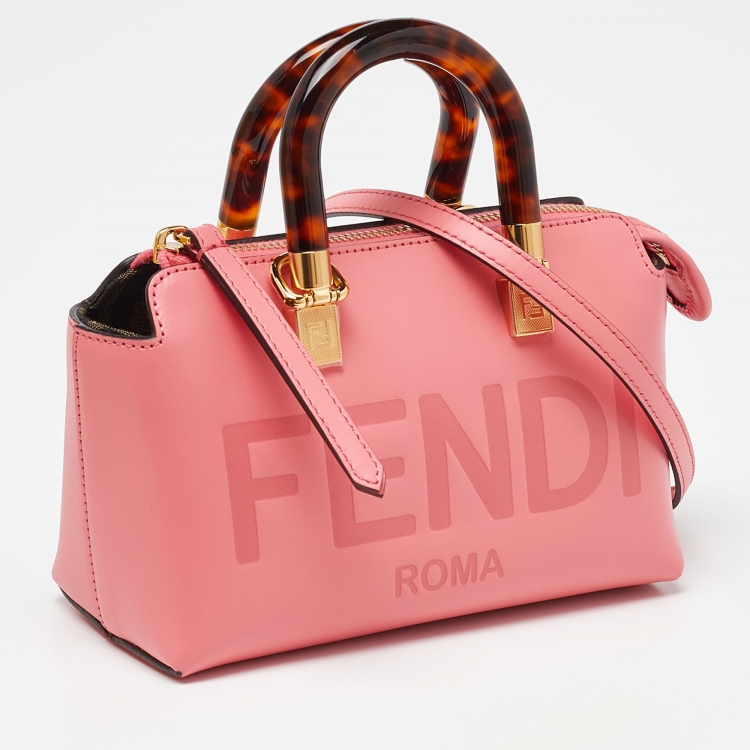 Pre Owned Fendi Pink Leather Mini By The Way Bag