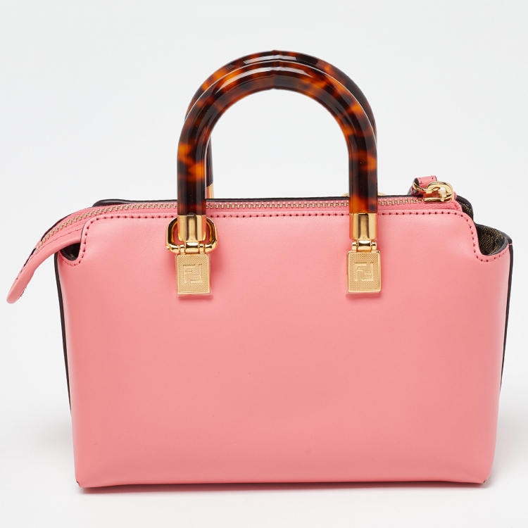 Pre Owned Fendi Pink Leather Mini By The Way Bag
