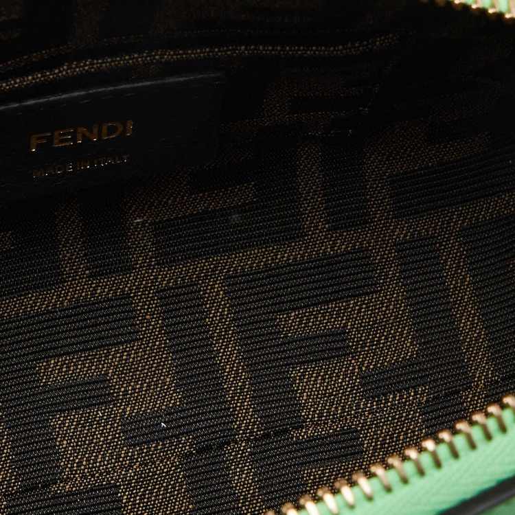 Pre Owned Fendi Neon Green Leather Mini By The Way Bag