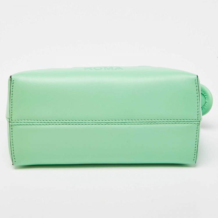 Pre Owned Fendi Neon Green Leather Mini By The Way Bag