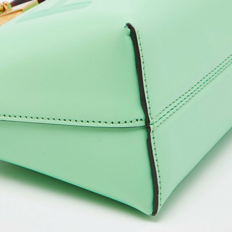 Pre Owned Fendi Neon Green Leather Mini By The Way Bag