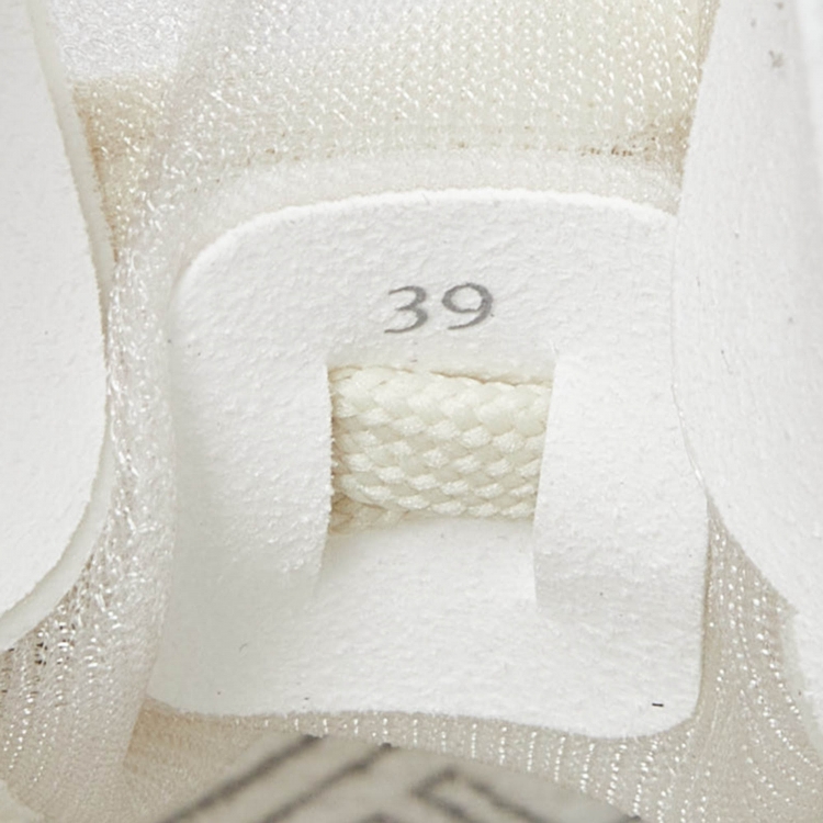 مملوكة مسبقًا Fendi White/Cream Mesh Match Low Top Sneakers Size 39