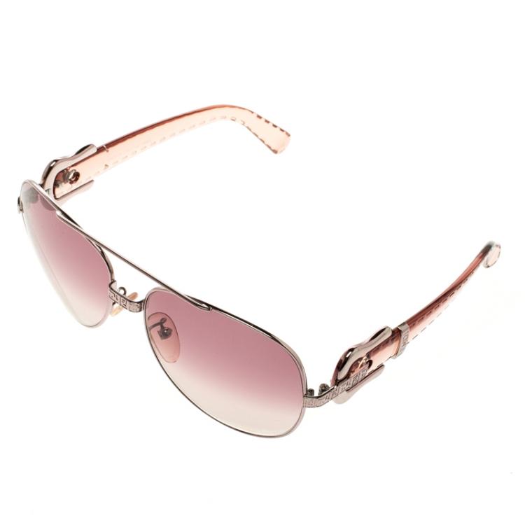 Pre Owned Fendi Pink FS411 Aviator Sunglasses