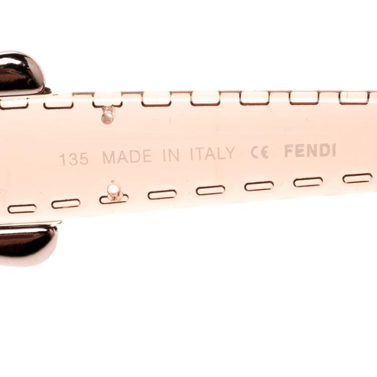 Pre Owned Fendi Pink FS411 Aviator Sunglasses