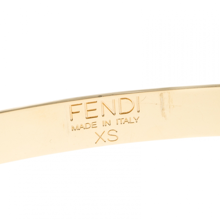 Pre Owned Fendi Wood & Plexiglass Gold Tone Skinny Waist Belt XS