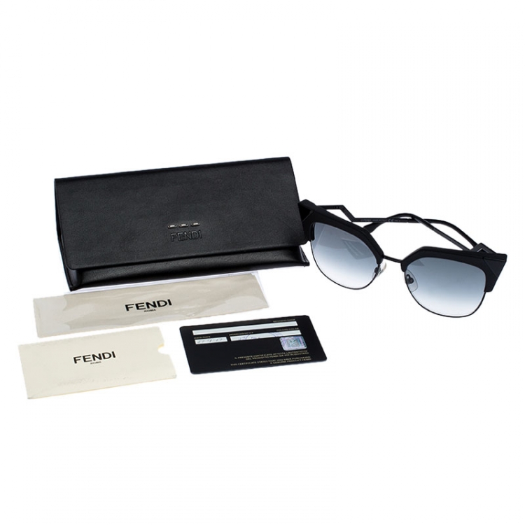 Pre Owned Fendi Black/Grey Gradient FF0149/S Cat Eye Sunglasses