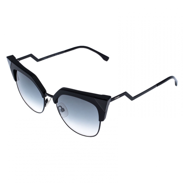 Pre Owned Fendi Black/Grey Gradient FF0149/S Cat Eye Sunglasses