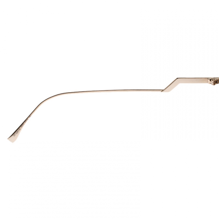 Pre Owned Fendi Rose Gold and Pink Gradient Mirrored FF 0261/S Cat Eye Sunglasses 