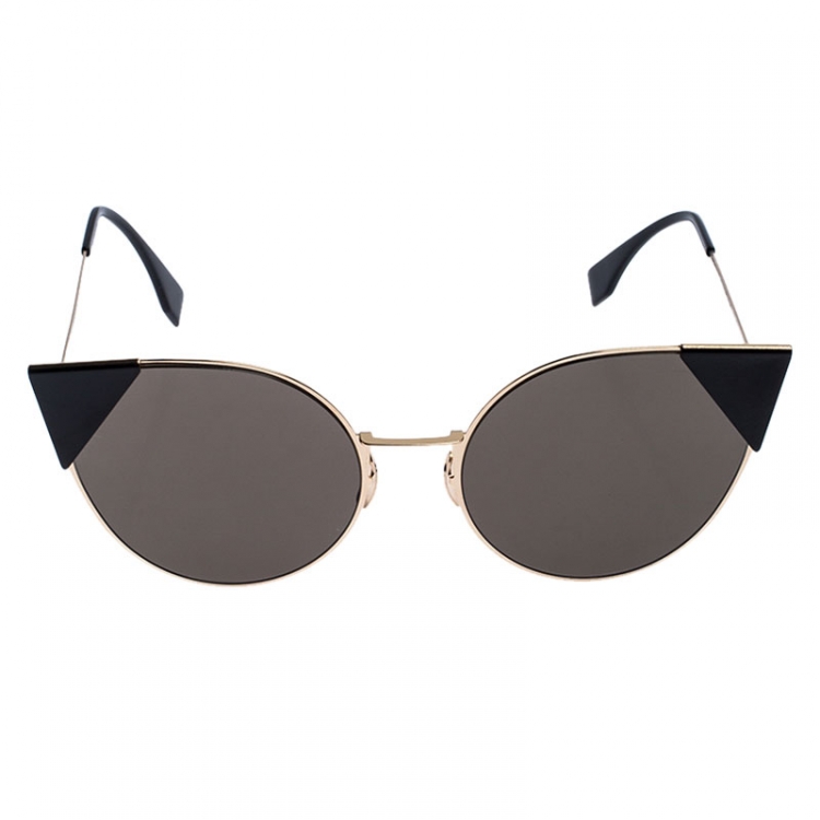 Fendi FF cat-eye gold-tone optical glasses