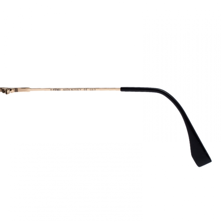 Pre Owned Fendi Rose Gold Tone /Brown FF0191/S Cat Eye Sunglasses