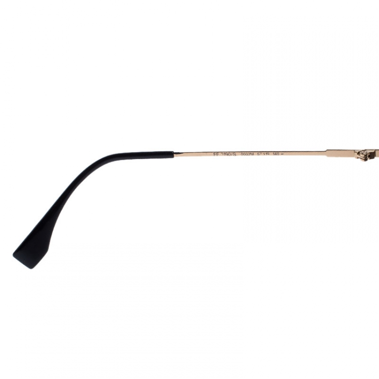Pre Owned Fendi Rose Gold Tone /Brown FF0191/S Cat Eye Sunglasses