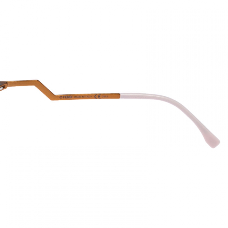 Pre Owned Fendi Copper Tone /Purple Gradient FF 0137/S Shimmer Paradeyes Sunglasses