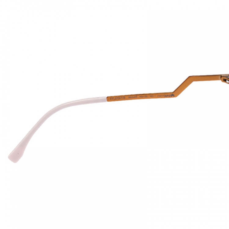 Pre Owned Fendi Copper Tone /Purple Gradient FF 0137/S Shimmer Paradeyes Sunglasses