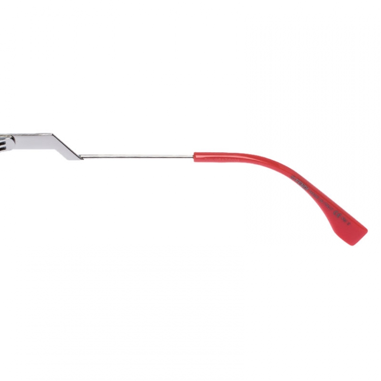 Pre Owned Fendi Multicolor Transparent Gradient Wave Cat Eye Sunglasses