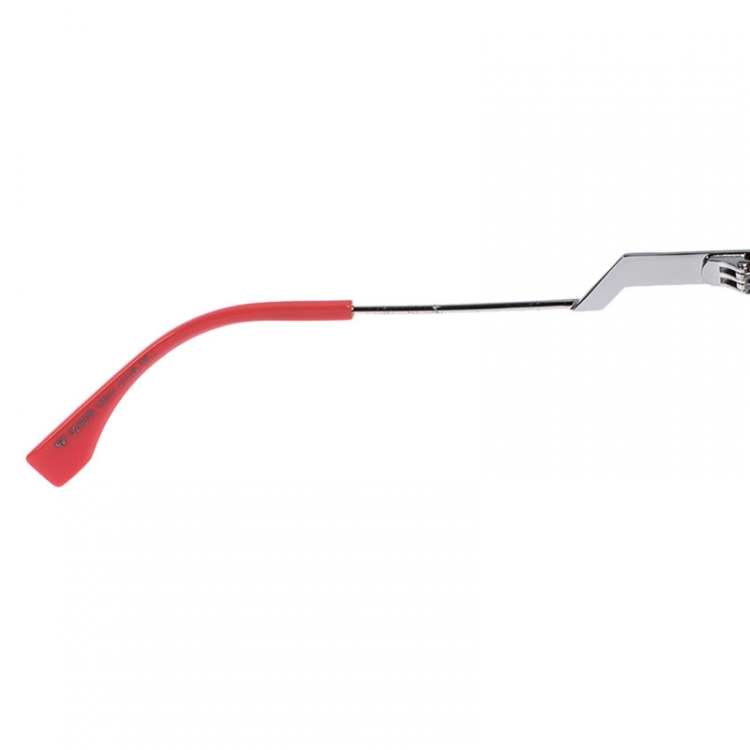 Pre Owned Fendi Multicolor Transparent Gradient Wave Cat Eye Sunglasses