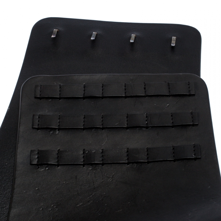 Pre Owned Fendi Black Leather Strapless Bustier 