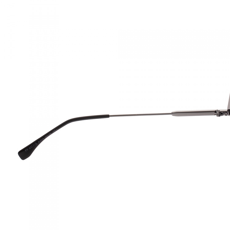 Pre Owned Fendi Gunmetal Black Mirror FF 0177/S Sunglasses