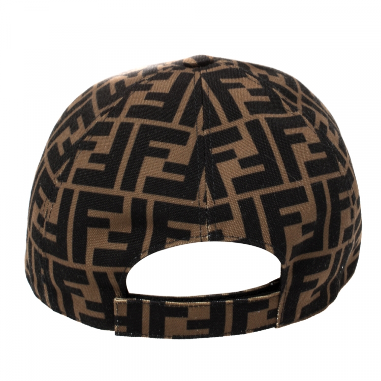 Pre Owned Fendi Brown Canvas Fendirama Baseball Cap (One Size)