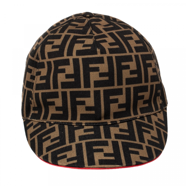 Pre Owned Fendi Brown Canvas Fendirama Baseball Cap (One Size)