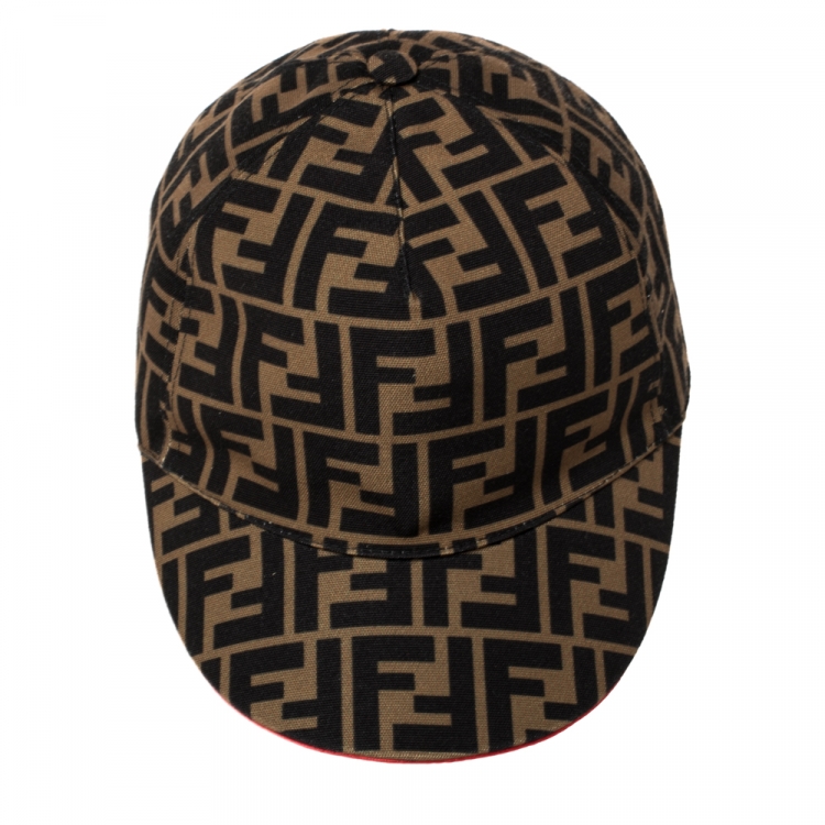Pre Owned Fendi Brown Canvas Fendirama Baseball Cap (One Size)